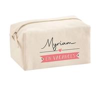 Trouse Multifonction Myriam en Vacances | Trousse Scolaire Fournitures Bureau Maquillage Idée Cadeau Collègue Noël Anniversaire