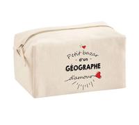 Trouse Multifonction Petit Bazar d'un Géographe d'amour | Trousse Scolaire Fournitures Bureau Maquillage Idée Cadeau Collègue Noël Anniversaire