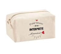 Trouse Multifonction Petit Bazar d'un Interprète d'amour | Trousse Scolaire Maquillage Idée Cadeau Collègue Noël Anniversaire | Trousse pour Fournitures Scolaires et de Bureau