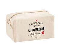 Trouse Multifonction Petit Bazar d'une Charlène d'amour | Trousse Scolaire Maquillage Idée Cadeau Collègue Noël Anniversaire | Trousse pour Fournitures Scolaires et de Bureau