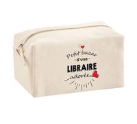 Trouse Multifonction Petit Bazar d'une Libraire adorée | Trousse Scolaire Fournitures Bureau Maquillage Idée Cadeau Collègue Noël Anniversaire