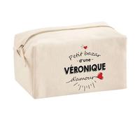 Trouse Multifonction Petit Bazar d'une Véronique d'amour | Trousse Scolaire Maquillage Idée Cadeau Collègue Noël Anniversaire | Trousse pour Fournitures Scolaires et de Bureau
