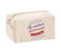 Trouse Multifonction Pharmacien Meilleur du Monde | Trousse Scolaire Maquillage Idée Cadeau Collègue Noël Anniversaire | Trousse pour Fournitures Scolaires et de Bureau