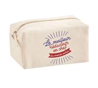 Trouse Multifonction Rédacteur en Chef Meilleur du Monde | Trousse Scolaire Fournitures Bureau Maquillage Idée Cadeau Collègue Noël Anniversaire