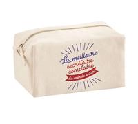Trouse Multifonction Secrétaire Comptable Meilleure du Monde | Trousse Scolaire Maquillage Idée Cadeau Collègue Noël Anniversaire | Trousse pour Fournitures Scolaires et de Bureau