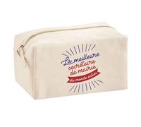 Trouse Multifonction Secrétaire de Mairie Meilleure du Monde | Trousse Scolaire Maquillage Idée Cadeau Collègue Noël Anniversaire | Trousse pour Fournitures Scolaires et de Bureau