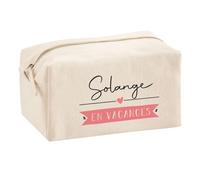 Trouse Multifonction Solange en Vacances | Trousse Scolaire Fournitures Bureau Maquillage Idée Cadeau Collègue Noël Anniversaire