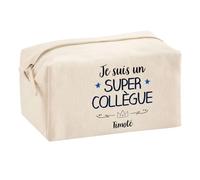 Trouse Multifonction Timoté Super Collègue | Trousse Scolaire Fournitures Bureau Maquillage Idée Cadeau Collègue Noël Anniversaire