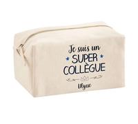 Trouse Multifonction Ulysse Super Collègue | Trousse Scolaire Maquillage Idée Cadeau Collègue Noël Anniversaire | Trousse pour Fournitures Scolaires et de Bureau