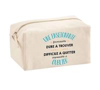 Trouse Multifonction Une Enseignante Formidable | Trousse Scolaire Maquillage Idée Cadeau Collègue Noël Anniversaire | Trousse pour Fournitures Scolaires et de Bureau