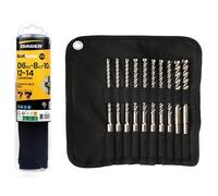 Diager Trousse de 10 forets carbure Rockfaster SDS+ type 118D