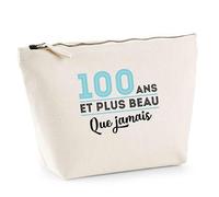 Trousse 100 Ans et Plus Beau Que jamais | Pouch | Idée Trousse Toilette Maquillage Cadeau Anniversaire Fête Original Famille Travail Départ Collègue Retraite