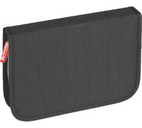 Trousse 104918520 pour élève par Brunnen - 19,5 x 13,5 x 3,5 cm - 1 rabat - Intérieur rouge avec 9 crayons de couleur de marque, un double taille-crayon en métal, gomme, pochoir Noir