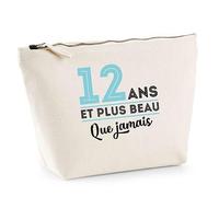 Trousse 12 Ans et Plus Beau Que jamais | Pouch | Idée Trousse Toilette Maquillage Cadeau Anniversaire Fête Original Famille Travail Départ Collègue Retraite