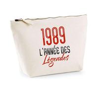 Trousse 1989 l'année des légendes | Pouch | Idée Trousse Toilette Maquillage Cadeau Anniversaire Fête Original Famille Travail Départ Collègue Retraite
