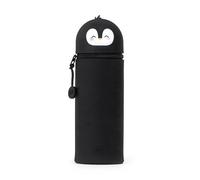 Trousse 2 En 1 En Silicone Pingouin Kawaii Noir - Noir Noir