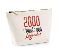 Trousse 2000 l'année des légendes | Pouch | Idée Trousse Toilette Maquillage Cadeau Anniversaire Fête Original Famille Travail Départ Collègue Retraite