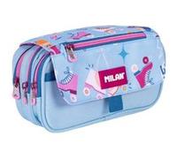 Trousse - 3 compartiments - Rectangulaire - Avec rabat - Scolaire - 13x24x10 - Milan