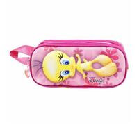 Trousse 3D Double - KARACTERMANIA - Tweety (Titi) Pink Flowers - Rose - Blanc - Mixte