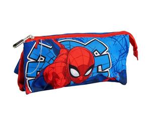 Trousse à 3 compartiments Spiderman - Trousse scolaire triple avec motif Spidey, fermetures à glissière résistantes et grande capacité pour crayons, marqueurs et accessoires pour enfants, Spiderman