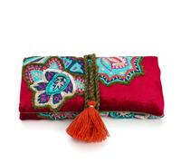 Trousse à bijoux brodée à rouler