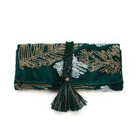 Trousse à bijoux brodée à rouler