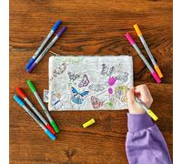 Trousse à colorier lavable et réutilisable Papillons avec 10 feutres