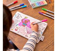 Trousse à colorier lavable et réutilisable Sirènes avec 10 feutres