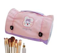 Trousse À Cosmétiques 4 En 1 - Organiseur De Toilette Enroulable En Polyester, Pochette De Maquillage Suspendue Amovible, Rangement À Poignée Compacte | Sac De Voyage De Beauté Pliable Pour Femmes, Es