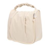 Trousse à Cosmétiques à Poignée, Polyester Synthétique, Beige
