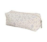 Trousse à cosmétiques florale - Pochette de rangement pour pinceaux de maquillage, trousse de rangement de toilette de voyage, support de maquillage en toile pour femmes et filles, organisateur de cos