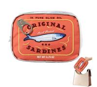 Trousse à cosmétiques - Grande capacité en forme de boîte de sardine | motif créatif de chat et de poisson | Trousse de toilette de pour le rangement des soins de la peau, des ombres à paup
