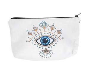 Trousse à Cosmétiques Œil Maléfique Célébration Halloween, Paquet Rangement | Polyester, Fermeture Éclair Lisse et Boucle, Accès Rapide, pour Poudre Compacte et Ombre à Paupières