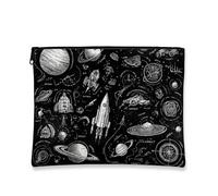 Trousse à cosmétiques, organisateur de maquillage sur le thème de l'espace pour femme, pochette d'astronomie portable avec fermeture éclair, cadeau parfait pour les amateurs de science et les amateurs
