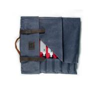 Etui à couteaux nomade avec poignées - toile et fleur de cuir