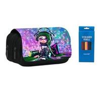 Trousse à crayon à et de stylo Goserda Splatoon Filles Violet/vert 22x11x4.5cm - 01