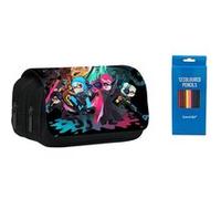 Trousse à crayon à et de stylo Goserda Splatoon noir/rouge 22x11x4.5cm - 019