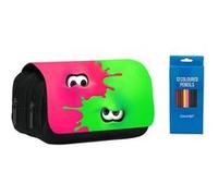Trousse à crayon à et de stylo Goserda Splatoon Rouge /vert 22x11x4.5cm - 02
