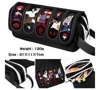 Trousse à crayon Naruto Sasuke Gaara Sasori Noir 21x11x7cm Noir G