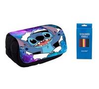 Trousse à crayon personnalisé manga avec 12 Goserda stylos de couleur - Stitch #01 G