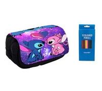 Trousse à crayon personnalisé manga avec 12 Goserda stylos de couleur - Stitch #03 G