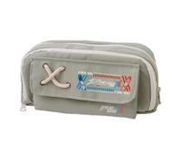 Trousse à crayons 02/Zero Two Anime 02, trousse à crayons en toile, double fermeture éclair, multi-compartiments, grande capacité, organiseur de maquillage pour adolescent, collège, étudiant, 21 x 11