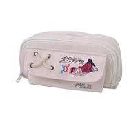 Trousse à crayons 02/Zero Two Anime 02, trousse à crayons en toile, double fermeture éclair, multi-compartiments, grande capacité, organiseur de maquillage pour adolescent, collège, étudiant, 21 x 11