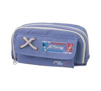 Trousse à crayons 02/Zero Two Anime 02, trousse à crayons en toile, double fermeture éclair, multi-compartiments, grande capacité, organiseur de maquillage pour adolescent, collège, étudiant, 21 x 11