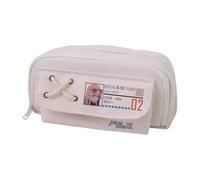 Trousse à crayons 02/Zero Two Anime 02, trousse à crayons en toile, double fermeture éclair, multi-compartiments, grande capacité, organiseur de maquillage pour adolescent, collège, étudiant, 21 x 11