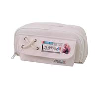 Trousse à crayons 02/Zero Two Anime 02, trousse à crayons en toile, double fermeture éclair, multi-compartiments, grande capacité, organiseur de maquillage pour adolescent, collège, étudiant, 21 x 11