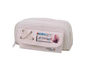 Trousse à crayons 02/Zero Two Anime 02, trousse à crayons en toile, double fermeture éclair, multi-compartiments, grande capacité, organiseur de maquillage pour adolescent, collège, étudiant, 21 x 11