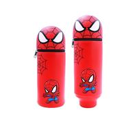 Trousse À Crayons,2 En 1 Trousse À Crayons En Silicone Souple,legami Pens,Kawaii Table Pen Holder, Soft Silicone School Pencil Case Zipper Closure, Retractable Capacity Pen Holder, H 19.8 Cm ,d