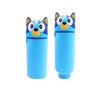 Trousse À Crayons,2 En 1 Trousse À Crayons En Silicone Souple,legami Pens,Kawaii Table Pen Holder, Soft Silicone School Pencil Case Zipper Closure, Retractable Capacity Pen Holder, H 19.8 Cm ,m
