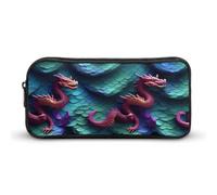 Trousse à crayons 3D en forme d'écailles de dragon magique de grande capacité, trousse à crayons minimaliste, légère et durable, petite trousse de rangement pour fournitures de bureau